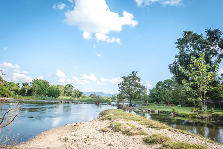 motion blur of Waterfall in Maewong national park at Nakhonsawan, Thailand.の写真素材
