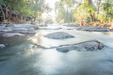 motion blur of Waterfall in Maewong national park at Nakhonsawan, Thailand.の写真素材