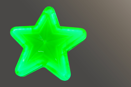 Electric light star bulb on greyの写真素材