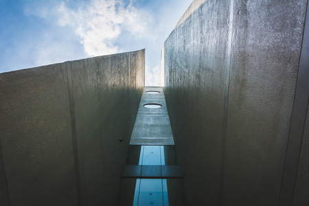 BANGKOK, THAILAND, FEBRUARY 28, 2017 - Modern building's roof in Bangkok business district with sky background. Concepts of economics, financial, future.のeditorial素材