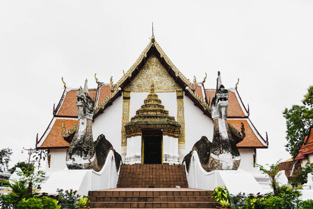 Phumin Temple, Nan, Thailand, July 9, 2017 :Local Temple in Nanの写真素材