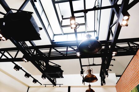 close up of light bulb turn on in socketの写真素材