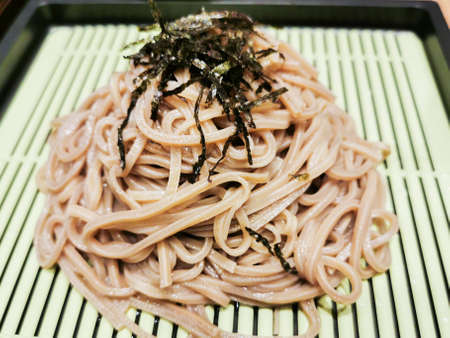 Japanese cold ramen noodles in Japanese style.の写真素材