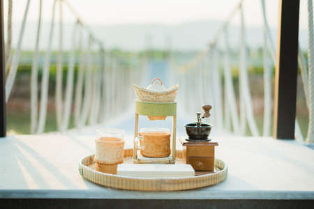Small retro coffee drip setの写真素材