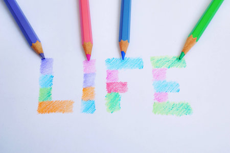 This art represent life in colorful way.の素材