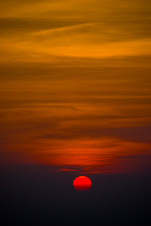 Sunset sky at Phukradueng National Park, Thailand.の写真素材