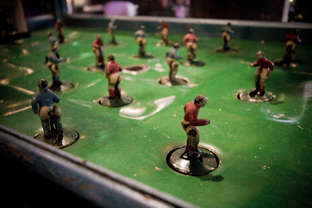 Classic vintage football table.の写真素材