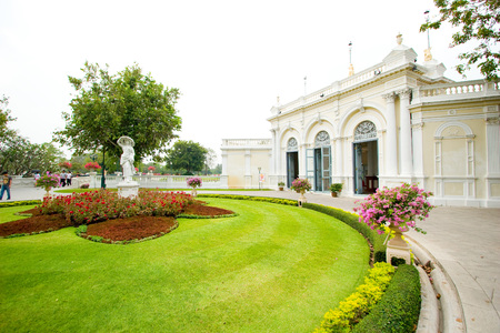 Phra Nakhon Si Ayutthaya - March 1, 2008: A vintage European style building at Bang Pa-In Royal Palace.のeditorial素材