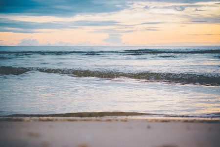 Small waves in the sea in the morning light.の写真素材