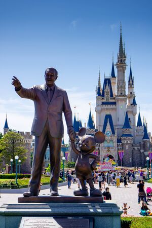 Tokyo, Japan - April 25, 2018: Tokyo Disneyland, very famous attraction in Tokyo.のeditorial素材