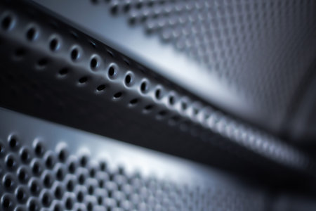 Close up photo of inside washing machine drum.の写真素材