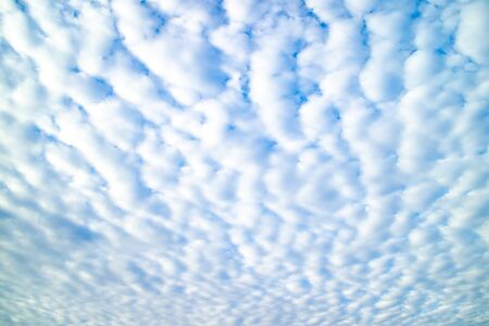 Cirrocumulus clouds with blue sky in the morning.の写真素材