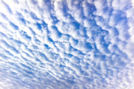 Cirrocumulus clouds with blue sky in the morning.の写真素材