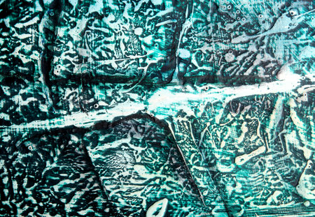 Green white and blue abstract shapes design