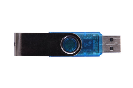 Usb memory over white background. Isolated image