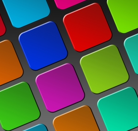 Many color squares over gray background. Illustrationの写真素材