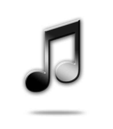 Black musical note over white background. Illustrationの写真素材