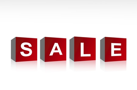 Squares sale over white background. Business illustrationの写真素材