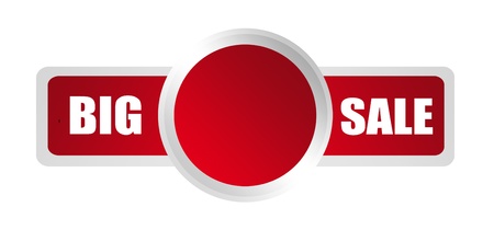 Big sale ribbon with blank space to insert text or designの写真素材