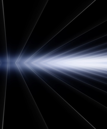 ray of light with lines over black backgroundの写真素材