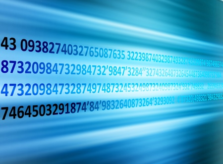 Blue numbers background over blue background. Illustrationの写真素材