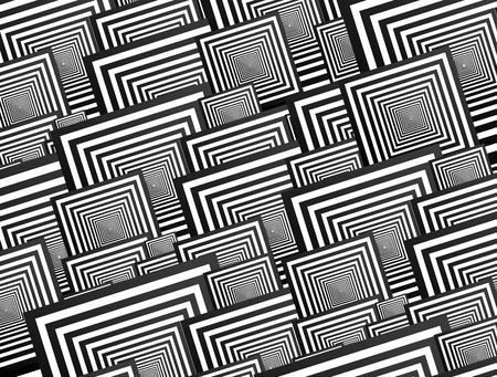 Black and white squares, abstract background. Illustrationの写真素材
