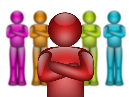 people team colors 3dの写真素材