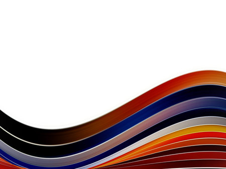 dynamic waves on white background with movement effect