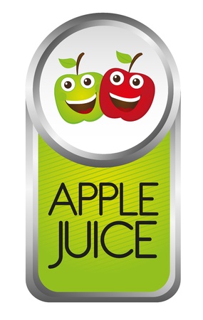 apple juice tag isolated over white background. vectorのイラスト素材