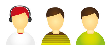 men icons isolated over white background. vectorのイラスト素材