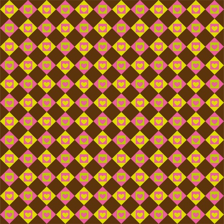 rhombus and hearts over brown background. vector
のイラスト素材