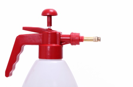 spray bottle water isoated over white background.の写真素材