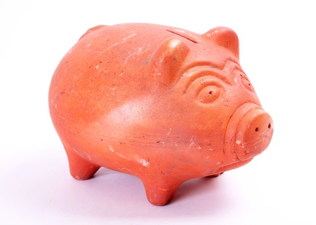 piggy ceramic isolated over white background. photographyの写真素材
