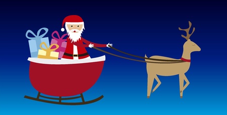 sleigh cartoon  isolated over white background. vector のイラスト素材