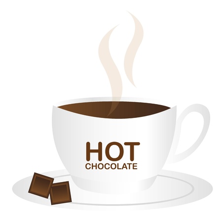 chocolate cup with chocolate bar over whtite background. vectorのイラスト素材