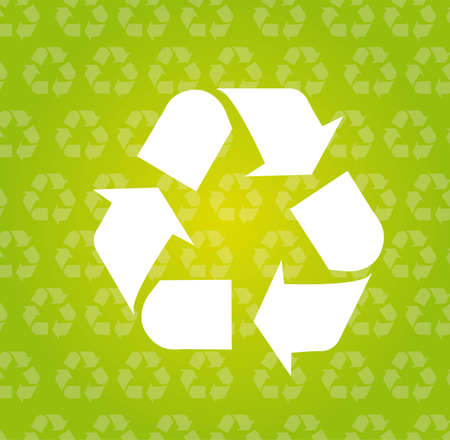 recycle sign over green background. illustrationのイラスト素材