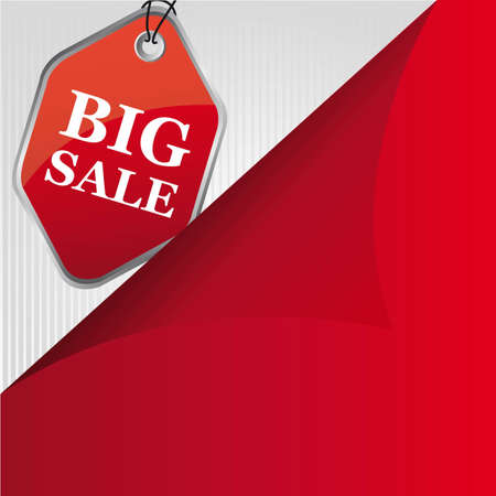 red big sale tag, background. illustrationのイラスト素材