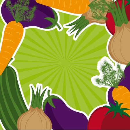vegetables with space for copy background.のイラスト素材