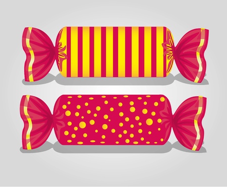 rectangular candies lines and dots on gray backgroundのイラスト素材