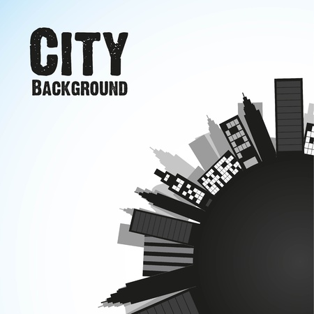 city black background isolated on blue background, vector illustrationのイラスト素材