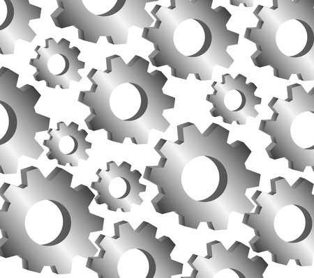 gear pattern, isolated on white backgroundのイラスト素材