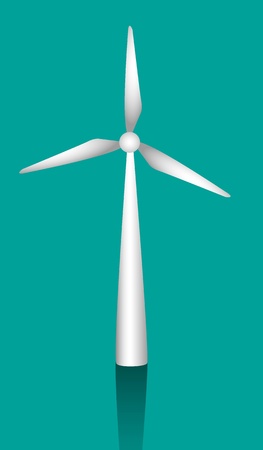 white windmills to generate energyのイラスト素材