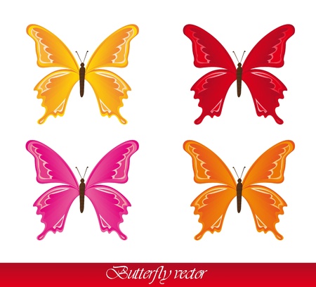 colorful butterflies のイラスト素材