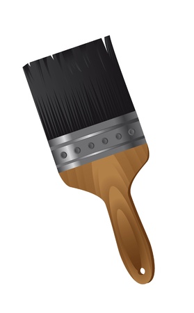 paint brush isolated over white background. のイラスト素材