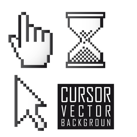cursors isolated over white background. vector illustrationのイラスト素材