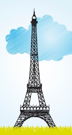 Eiffel towerのイラスト素材