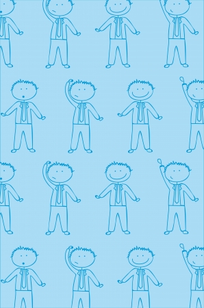 cute businessman over blue background. vector illustrationのイラスト素材