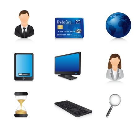 business icons with shadow over white background. のイラスト素材