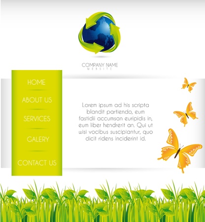 website nature with buttons. のイラスト素材