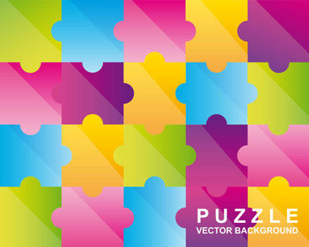 colorful puzzles background. vector illustrationのイラスト素材